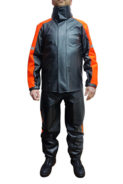 WEEDOR YAĞMURLUK DİKİŞSİZ TAKIM B2 TURUNCU MOTORCU YAĞMURLUĞU