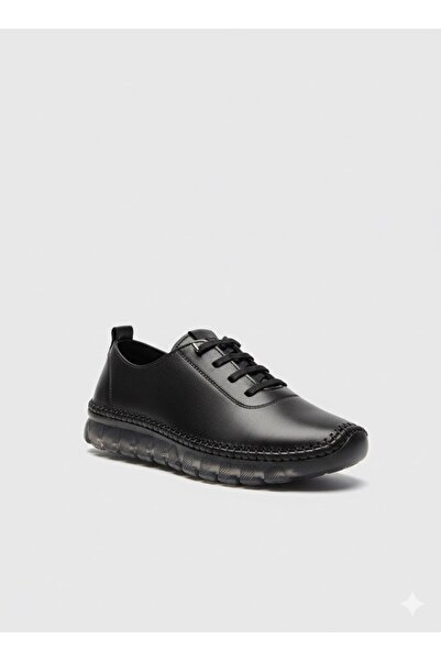 Voyager Women's Lace-Up Silicone Sole Comfortable Daily Leather Casual Shoes ...