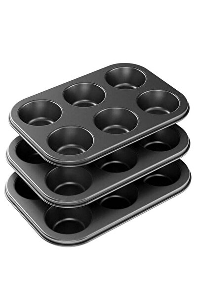 Home Zone 3 Pack Nonstick Muffin Pan Carbon Steel Cupcake Pan