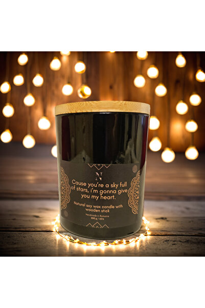 Nixy Scented soy wax candle with message, Cause you're a sky full of stars