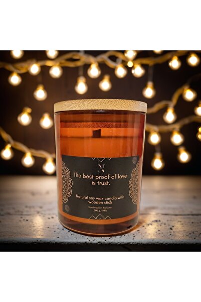 Nixy Scented soy wax candle with message, The best proof of love is trust