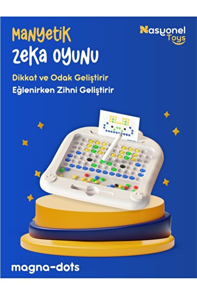 NASYONEL TOYS Manyetik Zeka Oyunu Magna Dots | Dikkat ve Odak Geliştirici | E...