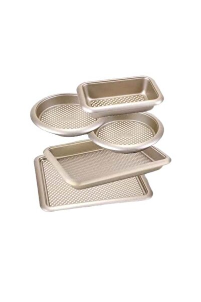 Penguen طقم أدوات خبز ذهبي اللون مكون من 5 قطع، آمن للاستخدام في غسالة الصحون...