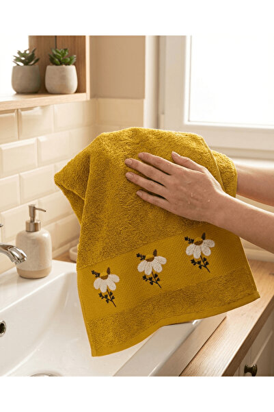 Vannes Home Luxury Punch Embroidery Detailed 2-Piece Hand and Face Towel Soft...