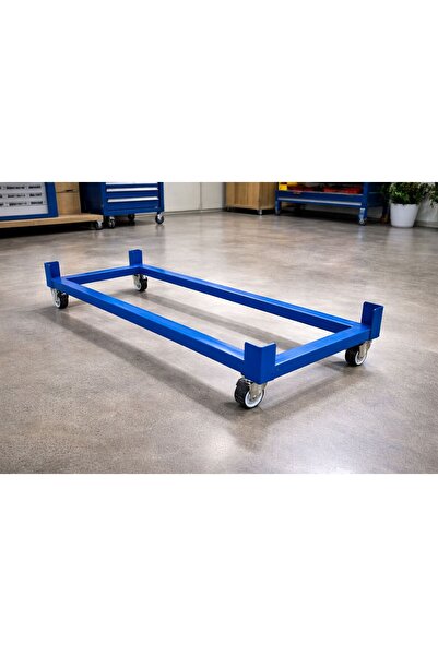 RafBurada Hafif Rack Tekerlekli Baza - Taşınabilir, Portatif Depo Rafı Bazası...