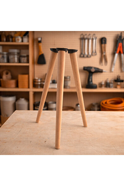 cangül ahşap 50 cm 3 adet ham masa ayak (aparatlı)