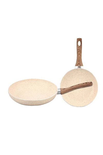 Parfait KP-02M 2-Piece Non-Stick Comfort Grip Frying Pan Set 24/28cm Cream