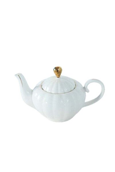 Generic Elegant Design High Quality English Tea Pot White and Gold