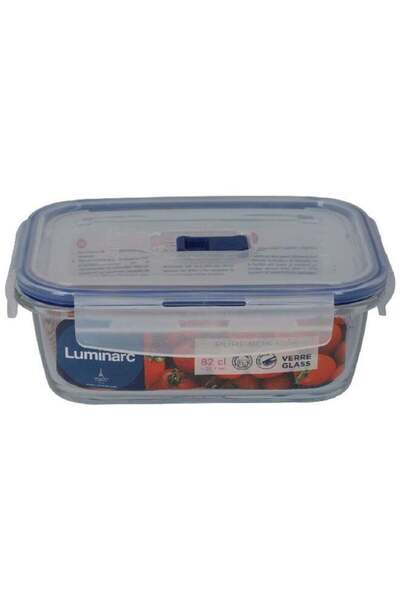 Luminarc Rectangular Flat Rim Pure Box Clear and Blue 820 ml