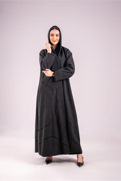Abay Winter wool embroidered - black