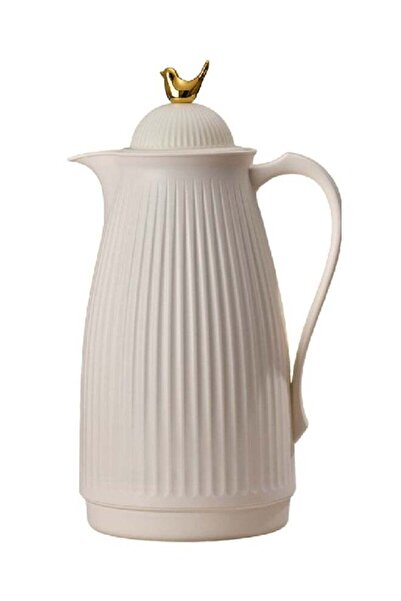 Bien Servi Elegant Design Plastic Vacuum Flask Beige 1 L