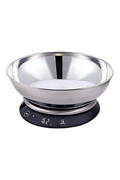 CAMRY Electronic Kitchen Scale Silver and Black 5 kg