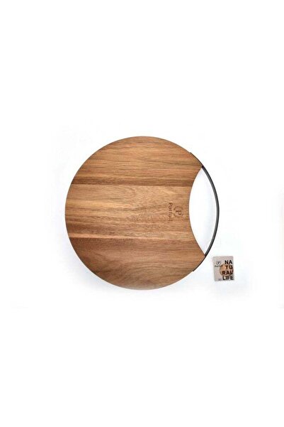 Parfait لوح تقطيع دائري أنيق من خشب الأكاسيا، بني