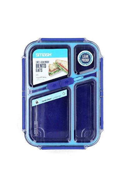 Smash Leak Proof Design Plastic Bento Eats Lunch Box Blue and Green 1.4 L