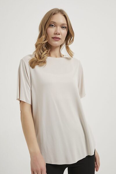 Arma Life Armalife 1624 Cycling Collar Loose Modal Women's T-Shirt