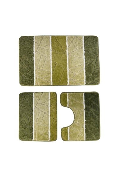 OEM Set of 3 Bath Mats, Non-Slip, Green
