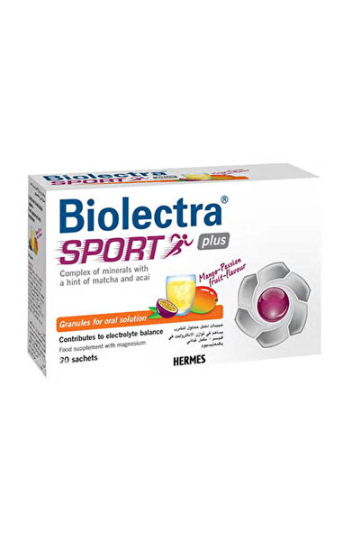 Biolectra أكياس مكمل غذائي سبورت بلس الفموي للإلكتروليتات بنكهة المانجو وفاكه...