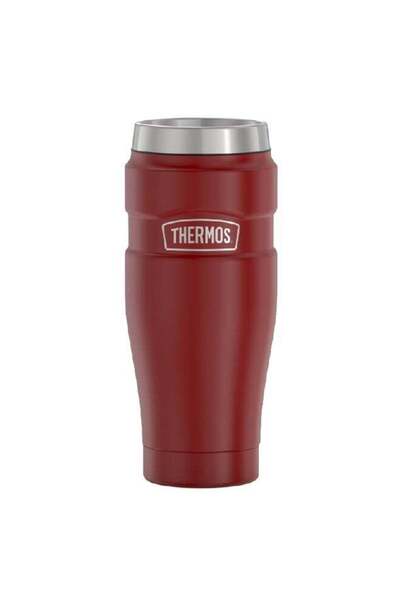 Thermos Vacuum Insulated Stainless Steel Travel Tumbler Rustic Red 16 Oz