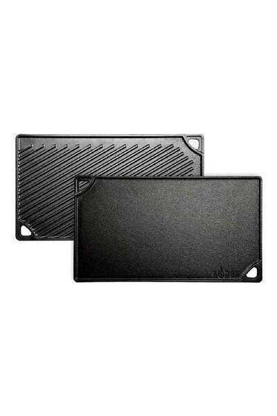 Lodge Seasoned Cast Iron Reversible Rectangular Grill/Griddle Black 0.63 x 9....