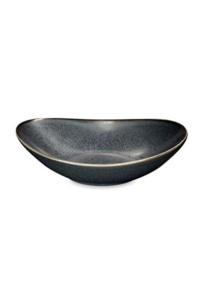 Generic Easy Life Magma Series Porcelain Deep Soup Plate Dark Blue and Black ...