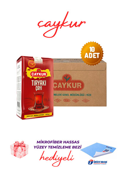 Çaykur Tiryaki Black Bulk Tea 10 X 1 kg Intermop Sensitive Surface Cleaning C...