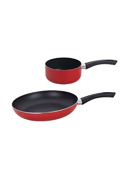 Parfait 2-Piece Durable Non-Stick Aluminium Cookware Set Red