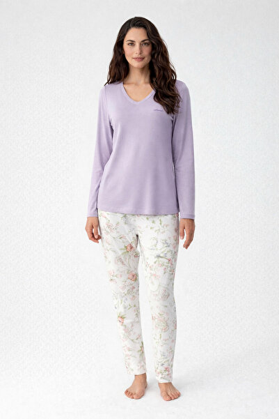 bendengiy Lilac Long Sleeve Pajama Set