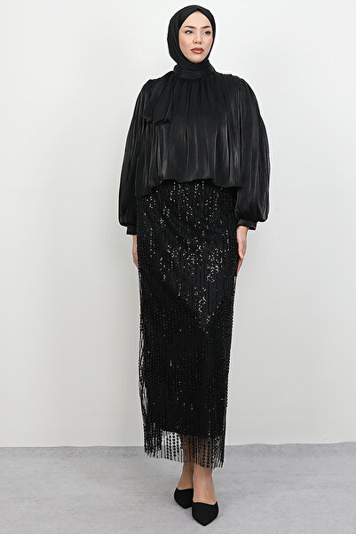 Lamia Giyim Burçin Takım Abiye Siyah