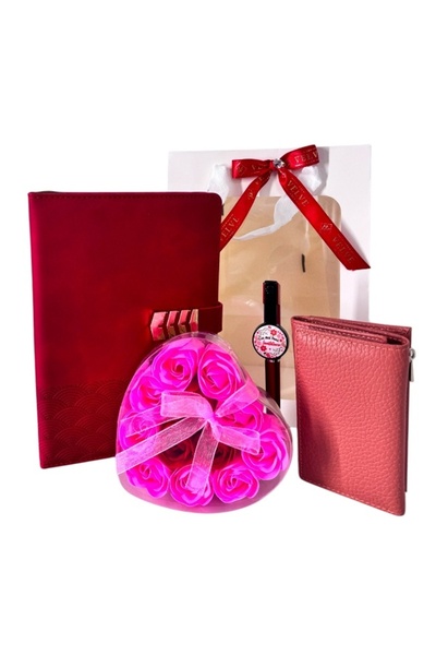 velve Teacher package, diary, wallet, "Best Teacher" pen, box of soap roses