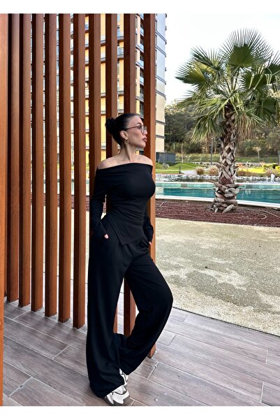 LOBOLIC Set elegant din două piese pentru femei, compus din bluză și pantalon...