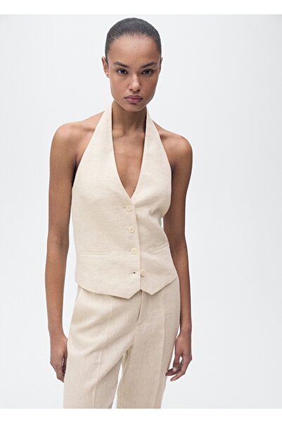 MANGO Woman Keten takım yelek