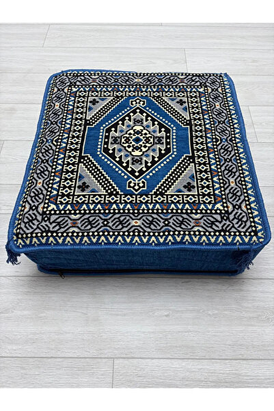 BAKIRÖZÜ HOME Mavi Yahyalı Modeli Çökmeyen Süngerli Şark Köşesi Orta Sehpa (6...