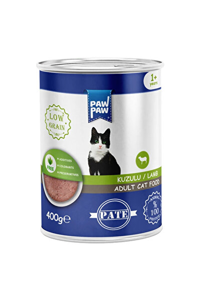 PawPaw Мокра храна за възрастни котки пастет с агнешко 400 г, нискозърнеста, ...