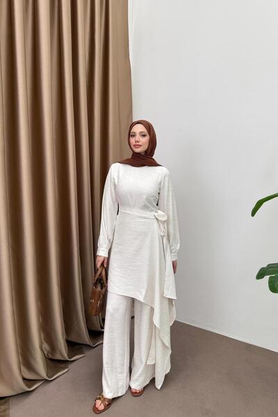 QUQA Asimetrik Aller Tulum - Ekru