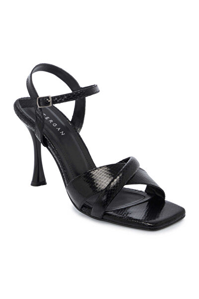 Tergan Siyah Vegan Kadın Topuklu Ayakkabı - K25Y1AY67830-O3C