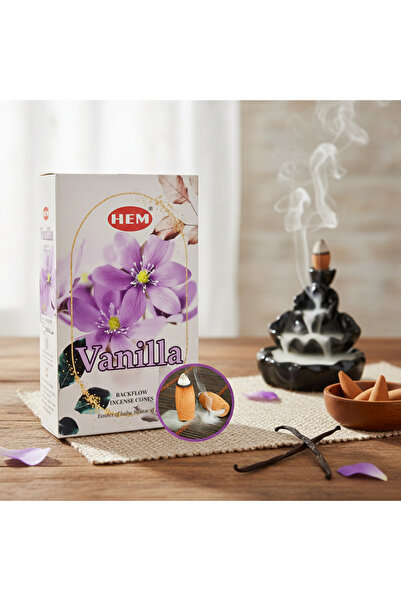 Hem Tütsü Geri Akış Konik Tütsü Vanilya Kokulu – Şelale Tütsüsü (10 Adet)
