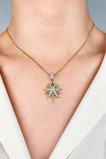 Sose Moda Polar Star Steel Necklace - Gold