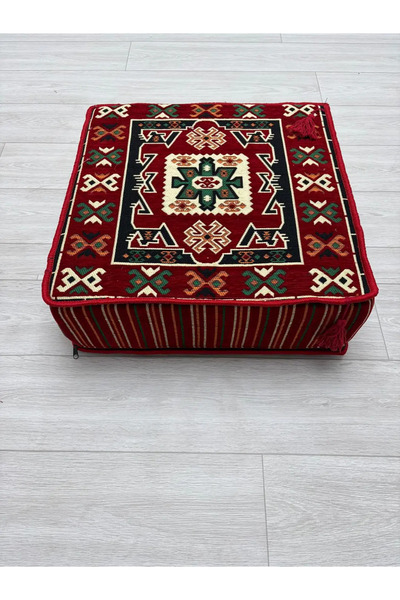 BAKIRÖZÜ HOME Bergama Modeli Çökmeyen Süngerli Şark Köşesi Orta Sehpa (60 x 6...