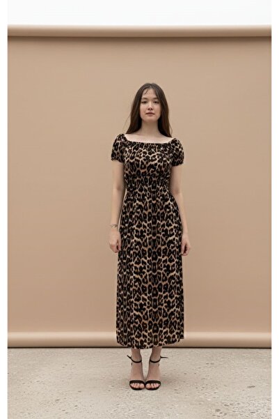 Rabiossa Women's Flexible Waist Madon Collar Dress