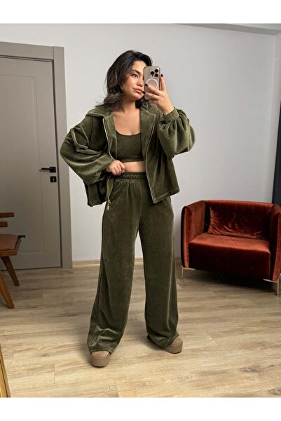 BÜŞRA PERKER Main Üçlü Velvet Set