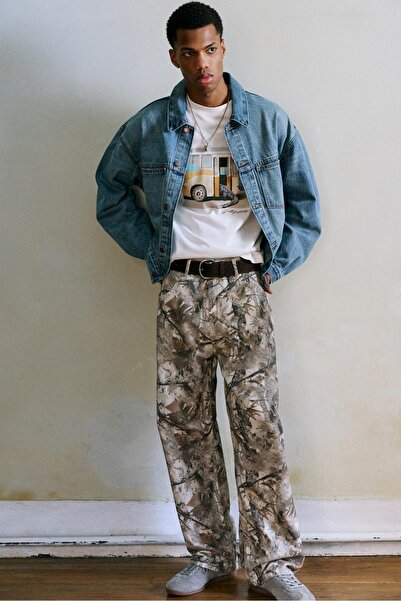 Pull & Bear Otobüs grafik baskılı t-shirt