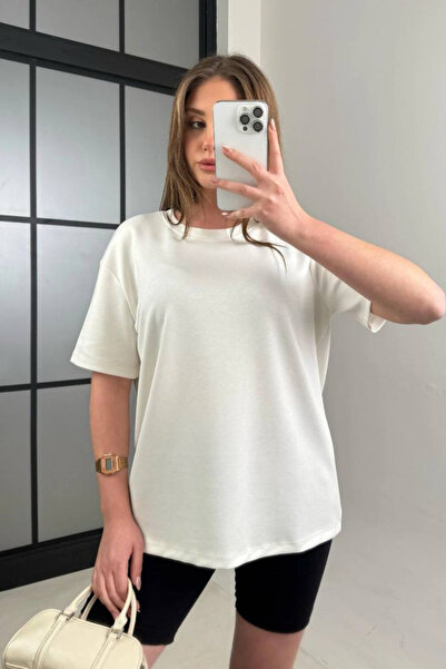 Moda Days Women's Oversize Basic T-Shirt Short Sleeve, Round Neck, Comfortabl...