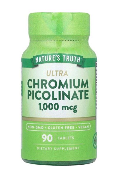 Nature's Truth بيكولينات الكروم الفائق 1000 ميكروغرام، 90 قرصًا