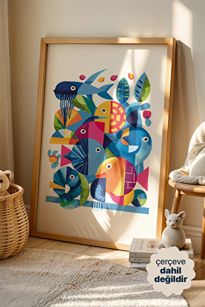 Persona Istanbul Artificial Collection "Renkli Okyanus Masalı" - Geometrik Ba...