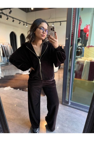 BÜŞRA PERKER Main Üçlü Velvet Set