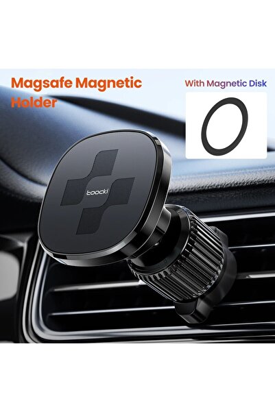 Toocki Black Magnetic Car Phone Holder Air Vent Universal Mount Stand For iPh...