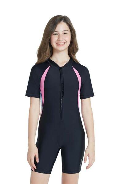 Coega Girls Youth Slim-kini Short - Nero Floral Drawings