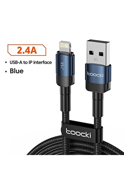 Toocki 2m USB A to L Blue USB Type C Cable Fast Charging USB C Charger Cord F...