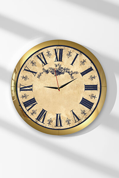 Zevahir Mobilya Dekorasyon Κλασικό διακοσμητικό ρολόι τοίχου από MDF με ρωμαϊ...