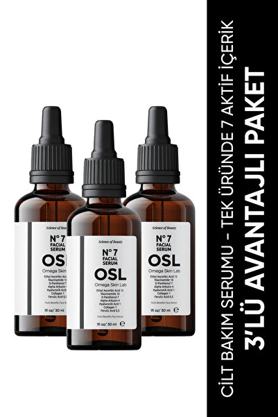 OSL Omega Skin Lab OSL NO 7 Serum 3'lü Set 30ml